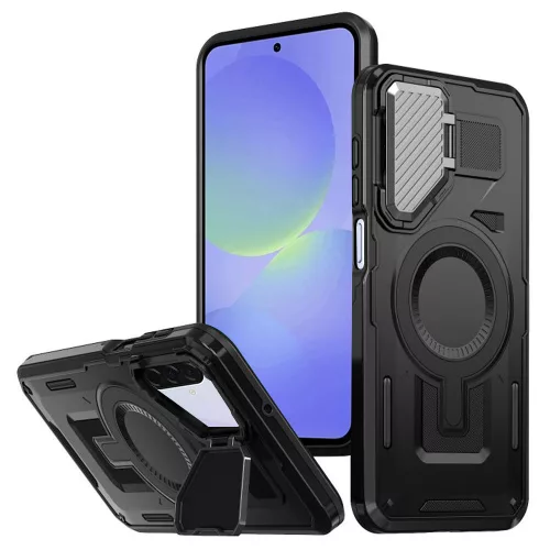 Techsuit - Camvault MagSafe ütésálló tok - Samsung Galaxy A36 5G - Fekete