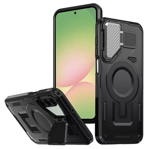 Techsuit - Camvault MagSafe ütésálló tok - Samsung Galaxy A56 5G - Fekete