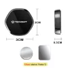 Techsuit - Phone Holder Tiny Series (HOLD210-C) - Dashboard Mágneses tapadás, Multipurpose Use, Hexagonal, 2 Metal Plates - Black