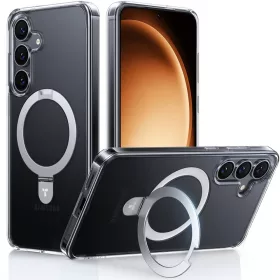  Torras - Ostand MagSafe Series tok - Samsung Galaxy S25 Plus - Átlátszó