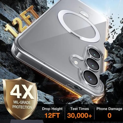 Torras - Ostand MagSafe Series tok - Samsung Galaxy S25 Plus - Átlátszó