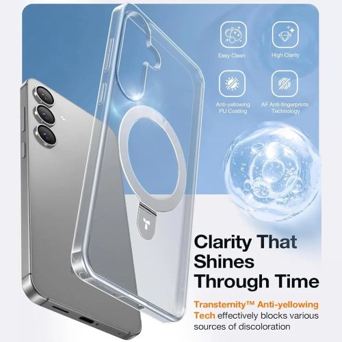 Torras - Ostand MagSafe Series tok - Samsung Galaxy S25 Plus - Átlátszó