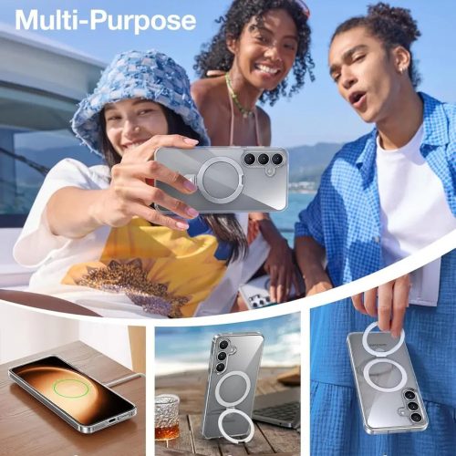 Torras - Ostand MagSafe Series tok - Samsung Galaxy S25 Plus - Átlátszó