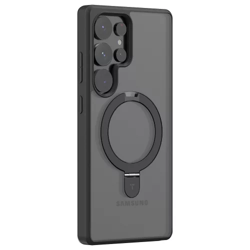 Torras - Ostand MagSafe Series tok - Samsung Galaxy S25 Ultra - Fekete