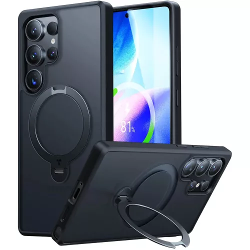 Torras - Ostand Spin MagSafe Series - Samsung Galaxy S25 Ultra - Black