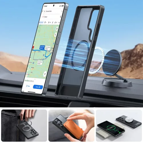 Torras - Pstand MagSafe - Samsung Galaxy S25 Ultra - Black