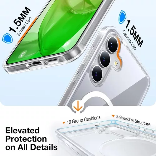 Torras - Guardian Magnetic Series - Samsung Galaxy S25 Plus - Clear