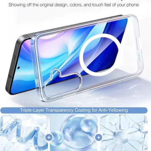 Torras - Guardian Magnetic Series - Samsung Galaxy S25 Plus - Clear