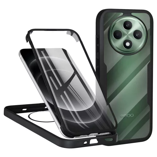Techsuit - ColorVerse 360 tok kijelzővédővel - Oppo Reno12 F 4G / Reno12 F 5G / Reno12 FS 4G / Reno12 FS 5G - Fekete