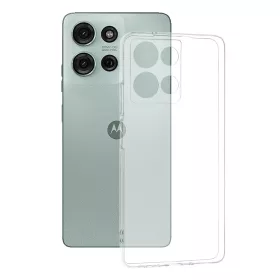   Techsuit - Clear Silicone tok - Motorola Moto G75 - Átlátszó