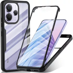   Techsuit - ColorVerse 360 tok kijelzővédővel - Xiaomi Redmi Note 14 5G - Fekete