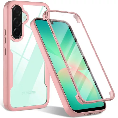 Techsuit - ColorVerse 360 tok kijelzővédővel - Samsung Galaxy A26 5G - Rózsaszín