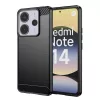 Techsuit - Carbon szilikon tok - Xiaomi Redmi Note 14 4G (Regional) - Fekete