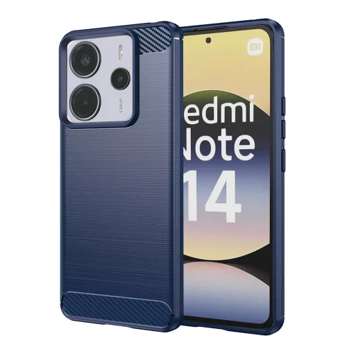 Techsuit - Carbon szilikon tok - Xiaomi Redmi Note 14 4G (Regional) - Kék