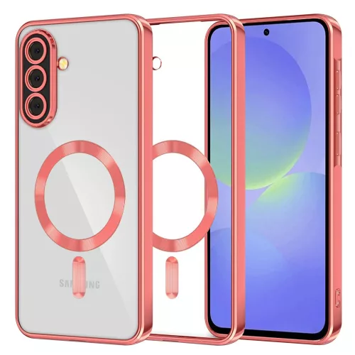 Techsuit - Luxury Crystal MagSafe - Samsung Galaxy A36 5G / A56 5G - Piros átlátszó