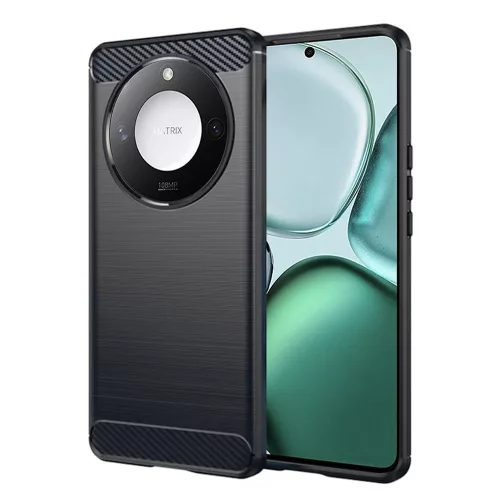 Techsuit - Carbon szilikon tok - Honor X9c Smart - Fekete