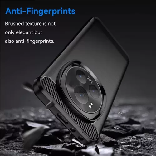 Techsuit - Carbon szilikon tok - Honor X9c Smart - Fekete