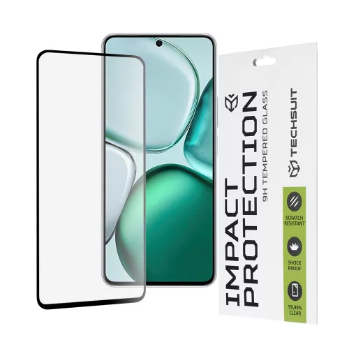 Techsuit - 111D Full Cover / Full Glue üvegfólia - Honor X9c Smart - Fekete széllel
