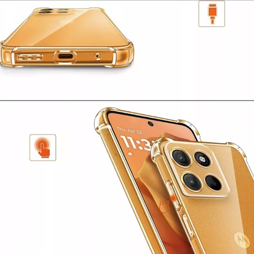 Techsuit - Shockproof Átlátszó Ütésálló Szilikon tok - Motorola Moto G15 / G15 Power / G17 / G17 Power - Átlátszó
