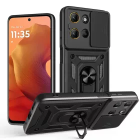  Techsuit - CamShield ütésálló tok - Motorola Moto G15 / G15 Power / G17 / G17 Power - Fekete
