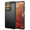Techsuit - Carbon szilikon tok - Motorola Moto G15 / G15 Power / G17 / G17 Power - Fekete