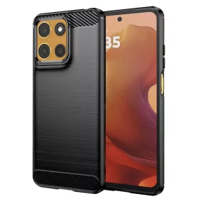   Techsuit - Carbon szilikon tok - Motorola Moto G15 / G15 Power / G17 / G17 Power - Fekete