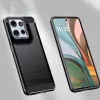 Techsuit - Carbon szilikon tok - Motorola Moto G15 / G15 Power / G17 / G17 Power - Fekete