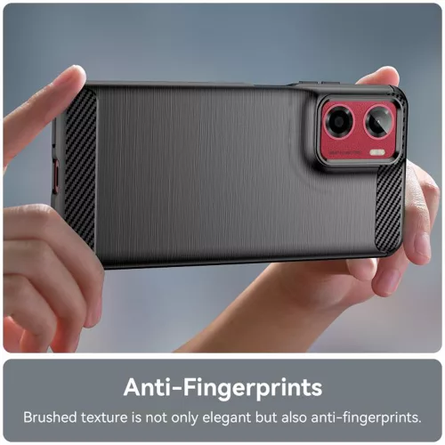 Techsuit - Carbon szilikon tok - Motorola Moto G05 / E15 - Fekete