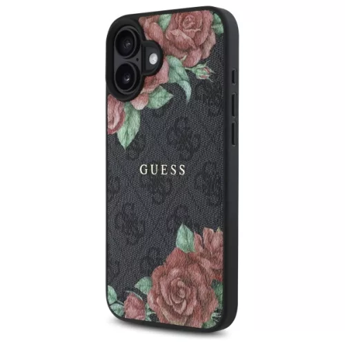 Guess - Hardcase 4G Flower Print MagSafe (GUHMP16SP4ROPEMCK) - iPhone 16 - Black