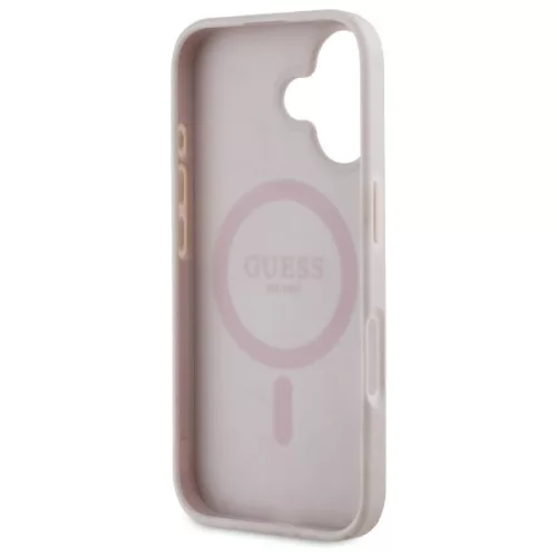 Guess - Hardcase 4G Flower Print MagSafe (GUHMP16SP4ROPEMCP) - iPhone 16 - Pink