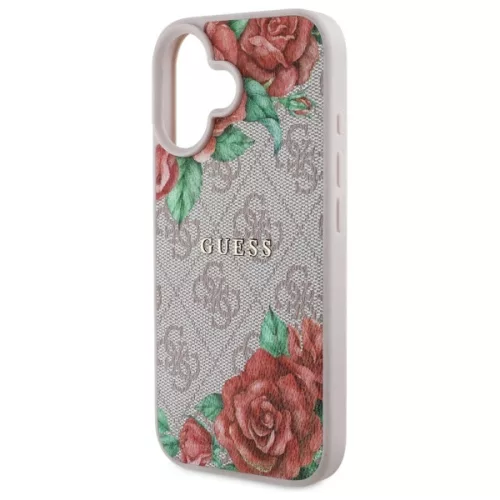 Guess - Hardcase 4G Flower Print MagSafe (GUHMP16SP4ROPEMCP) - iPhone 16 - Pink