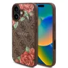 Guess - Keménytok 4G Virágmintás MagSafe (GUHMP16SP4ROPEMCW) - iPhone 16 - Barna