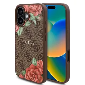   Guess - Hardcase 4G Flower Print MagSafe (GUHMP16SP4ROPEMCW) - iPhone 16 - Brown