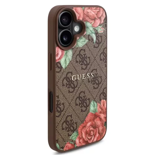 Guess - Hardcase 4G Flower Print MagSafe (GUHMP16SP4ROPEMCW) - iPhone 16 - Brown