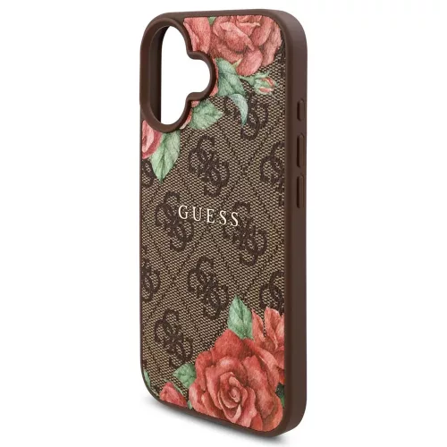 Guess - Hardcase 4G Flower Print MagSafe (GUHMP16SP4ROPEMCW) - iPhone 16 - Brown