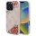 Guess - Keménytok 4G Virágmintás MagSafe (GUHMP16LP4ROPEMCP) - iPhone 16 Pro - Rózsaszín