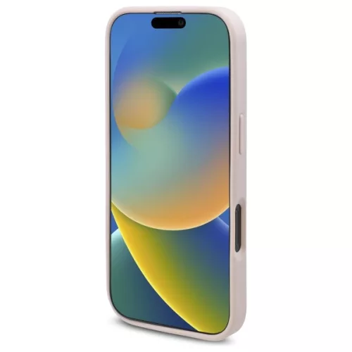 Guess - Keménytok 4G Virágmintás MagSafe (GUHMP16LP4ROPEMCP) - iPhone 16 Pro - Rózsaszín