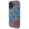 Guess - Keménytok 4G Virágmintás MagSafe (GUHMP16SP4ROPEMCB) - iPhone 16 - Kék
