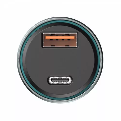 Havit - Car Charger (CC2017) - Type-C, USB, 45W, 3A, Visible Internal Structural Design - Black / Blue