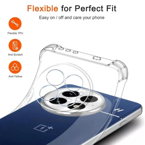 Techsuit - Shockproof Átlátszó Ütésálló Szilikon tok - OnePlus 13R - Átlátszó