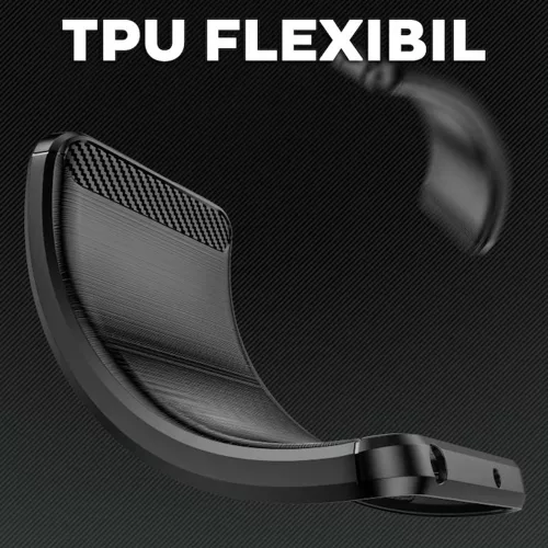 Techsuit - Carbon szilikon tok - OnePlus 13R - Fekete
