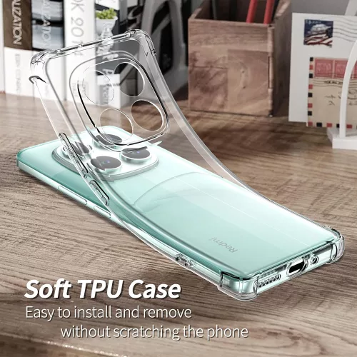Techsuit - Shockproof Átlátszó Ütésálló Szilikon tok - Xiaomi Redmi Note 14 Pro 4G - Átlátszó