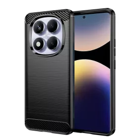   Techsuit - Carbon szilikon tok - Xiaomi Redmi Note 14 Pro 4G - Fekete