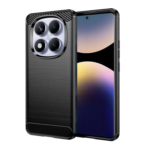 Techsuit - Carbon szilikon tok - Xiaomi Redmi Note 14 Pro 4G - Fekete