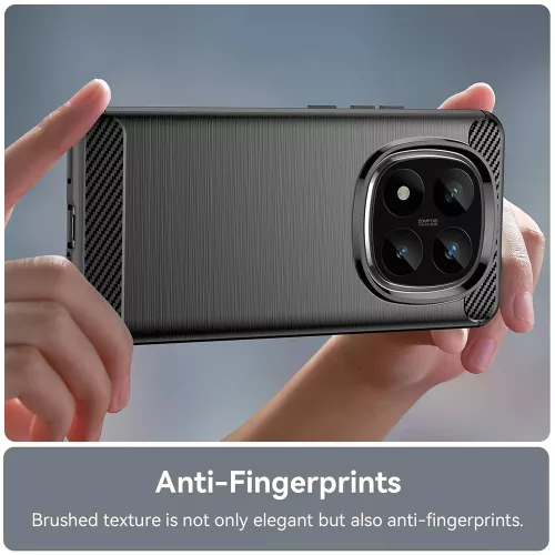 Techsuit - Carbon szilikon tok - Xiaomi Redmi Note 14 Pro 4G - Fekete
