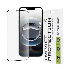   Techsuit - 111D Full Cover / Full Glue Glass - iPhone 16e / iPhone 17e - Black