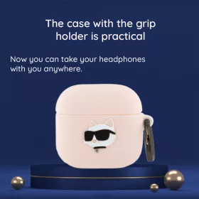   Karl Lagerfeld - Silicone Choupette Head 3D (KLA4RUNCHK) - Apple AirPods 4 - Black