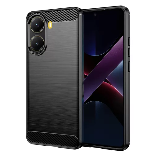 Techsuit - Carbon szilikon tok - Xiaomi Poco X7 Pro - Fekete