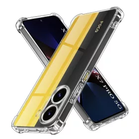   Techsuit - Shockproof Átlátszó Ütésálló Szilikon tok - Xiaomi Poco X7 Pro - Átlátszó