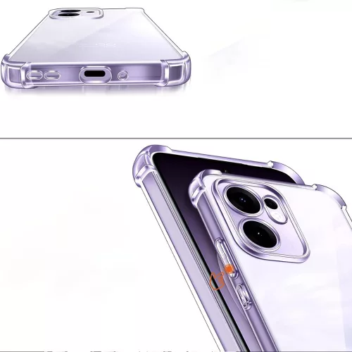 Techsuit - Shockproof Átlátszó Ütésálló Szilikon tok - Oppo Reno13 F 4G / Reno13 F 5G / Reno13 FS 5G - Átlátszó